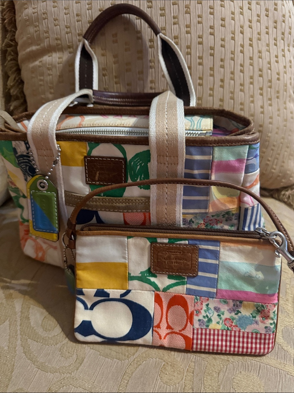 Y2K Coach Hamptons Weekend Patchwork 2-Piece Set prel… - Gem